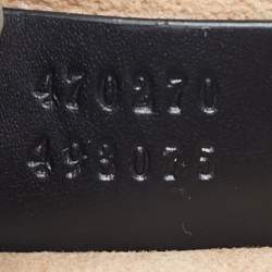 Pre Owned Gucci Black Leather Mini Web Sylvie Top Handle Bag