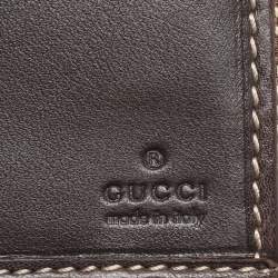 Pre Owned Gucci Beige/Brown GG Canvas Lovely Heart Continental Wallet