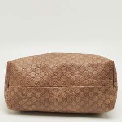 Pre Owned Gucci Brown Guccissima Leather Bamboo Tassel Tote
