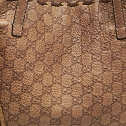 Pre Owned Gucci Brown Guccissima Leather Bamboo Tassel Tote
