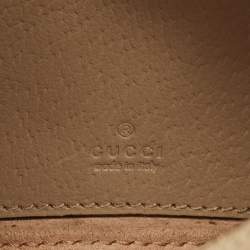 Pre Owned Gucci Beige/Off White GG Supreme Canvas Mini Half Moon Shoulder Bag 