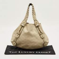 Pre Owned Gucci Cream Guccissima Leather Pelham Bag