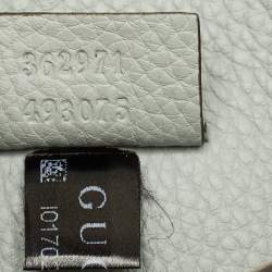 Pre Owned Gucci Light Blue Leather Soft Jackie Flap Shoulder Bag