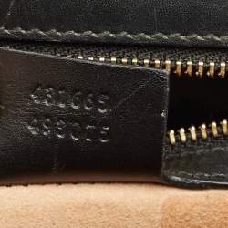 Pre Owned Gucci Black Leather Medium Web Sylvie Top Handle Bag