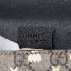 Pre Owned Gucci Small GG Supreme Bee Padlock Crossbody