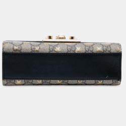 Pre Owned Gucci Small GG Supreme Bee Padlock Crossbody