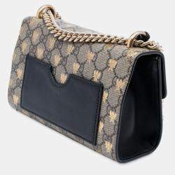 Pre Owned Gucci Small GG Supreme Bee Padlock Crossbody