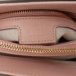 Pre Owned Gucci Pink Mini GG Matelasse Leather Top Handle Bag