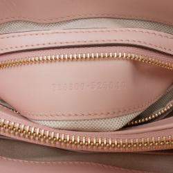 Pre Owned Gucci Pink Mini GG Matelasse Leather Top Handle Bag