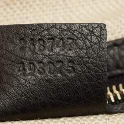 Pre Owned Gucci Black Leather Greenwich Shoulder Bag