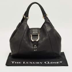 Pre Owned Gucci Black Leather Greenwich Shoulder Bag