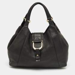 Pre Owned Gucci Black Leather Greenwich Shoulder Bag