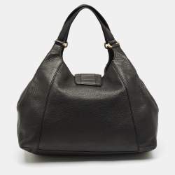 Pre Owned Gucci Black Leather Greenwich Shoulder Bag