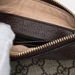 Pre Owned Gucci Brown Mini GG Supreme Web Ophidia Shoulder Bag