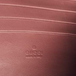 Pre Owned Gucci Old Rose/Beige GG Supreme Canvas Dionysus Blooms Wallet on Chain