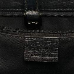 Pre Owned Gucci Black GG Canvas and Leather Jackie Bardot Bag