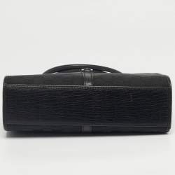 Pre Owned Gucci Black GG Canvas and Leather Jackie Bardot Bag