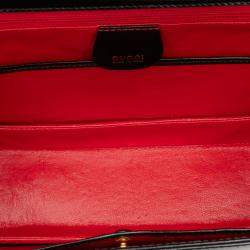 Pre Owned Gucci Black Calfskin Bamboo Night
