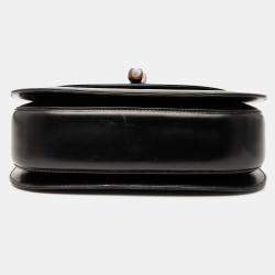 Pre Owned Gucci Black Calfskin Bamboo Night