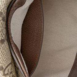 Pre Owned Gucci Brown GG Supreme Ophidia Pochette Crossbody