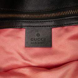 Pre Owned Gucci Black Medium GG Marmont Bicolor Matelasse Leather Shoulder Bag