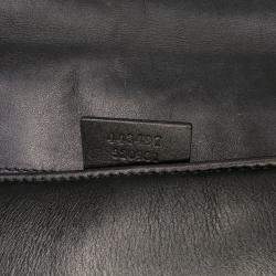 Pre Owned Gucci Black Medium GG Marmont Bicolor Matelasse Leather Shoulder Bag