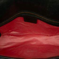 Pre Owned Gucci Black Medium GG Marmont Bicolor Matelasse Leather Shoulder Bag