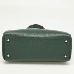 Pre Owned Gucci Green Leather Small Zumi Tote