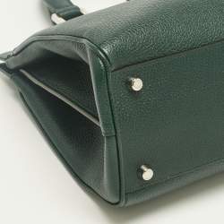 Pre Owned Gucci Green Leather Small Zumi Tote