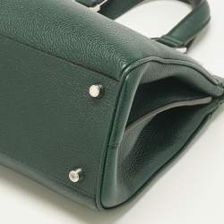 Pre Owned Gucci Green Leather Small Zumi Tote