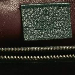 Pre Owned Gucci Green Leather Small Zumi Tote
