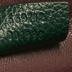 Pre Owned Gucci Green Leather Small Zumi Tote