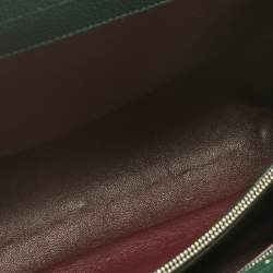 Pre Owned Gucci Green Leather Small Zumi Tote