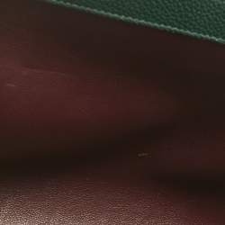Pre Owned Gucci Green Leather Small Zumi Tote
