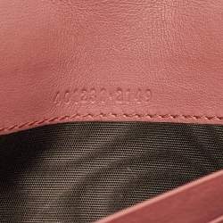 Pre Owned Gucci Old Rose/Beige GG Supreme Canvas and Leather Dionysus Blooms Wallet on Chain