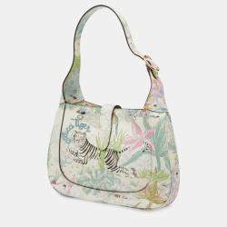 Pre Owned Gucci Blue Small Calfskin Tiger Jackie 1961 Crossbody