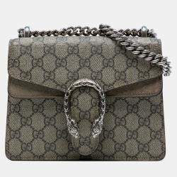 Pre Owned Gucci Brown Small GG Supreme Dionysus Crossbody