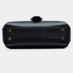 Pre Owned Gucci Black Small Dollar Calf Interlocking G Satchel