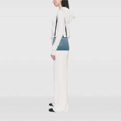 Pre Owned Gucci Blue Small GG Marmont Matelasse Denim Pearly Satchel