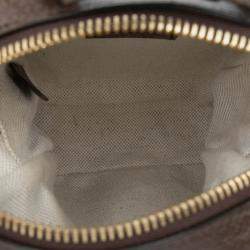 Pre Owned Gucci Beige Brown Micro Jumbo GG Canvas Web Top Handle Bag