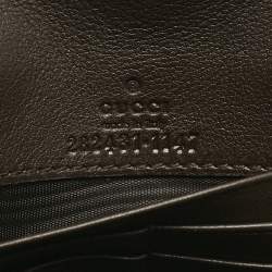 Pre Owned Gucci Dark Brown Guccissima Leather Interlocking G Continental Wallet