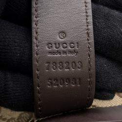 Pre Owned Gucci GG Canvas Tortissima Tote Bag Beige Canvas Leather