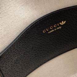 Pre Owned Gucci Horsebit 2Way Handbag Adidas Collaboration Black Leather
