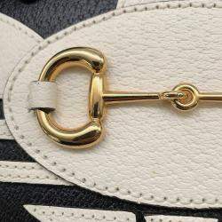 Pre Owned Gucci Horsebit 2Way Handbag Adidas Collaboration Black Leather