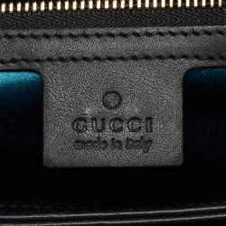 Pre Owned Gucci Red/Black Suede and Patent Leather Medium Ophidia Chain Shoulder Bag