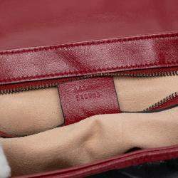Pre Owned Gucci Medium GG Marmont Matelasse Diagonal Leather Torchon Shoulder Bag
