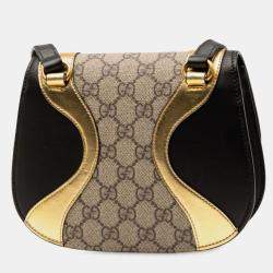 Pre Owned Gucci Beige Brown GG Supreme Osiride Crossbody
