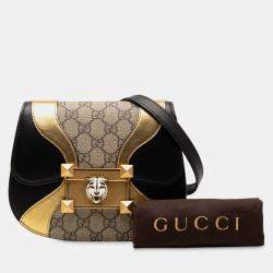Pre Owned Gucci Beige Brown GG Supreme Osiride Crossbody