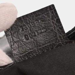 Pre Owned Gucci Black Canvas GG Handbag