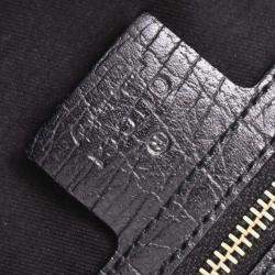 Pre Owned Gucci Black Canvas GG Handbag